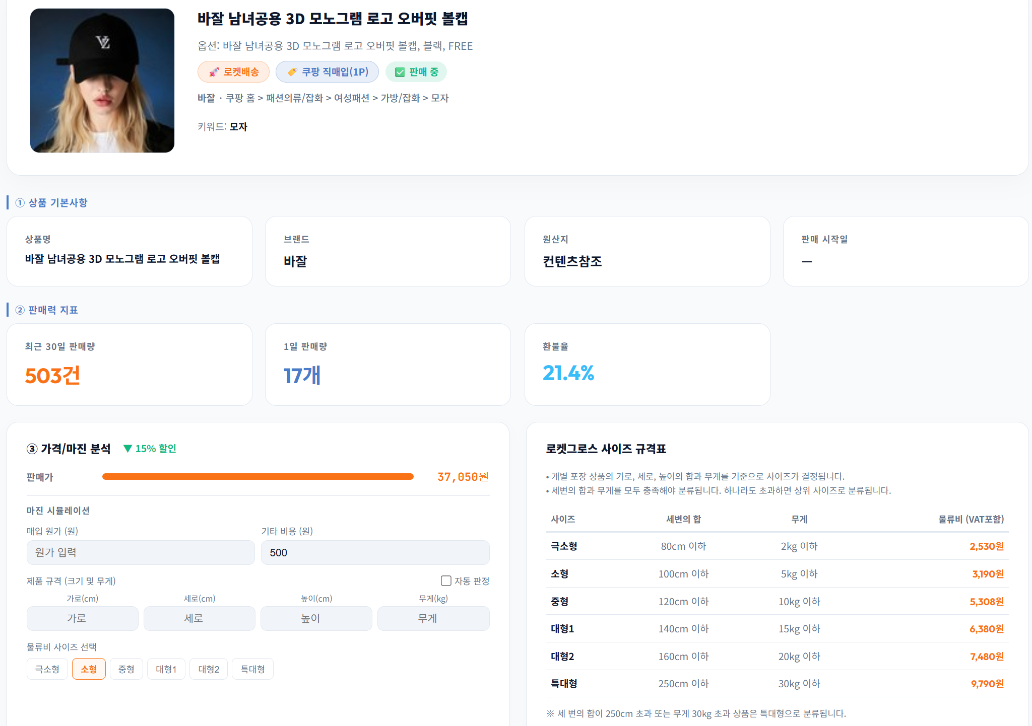 관심상품 분석